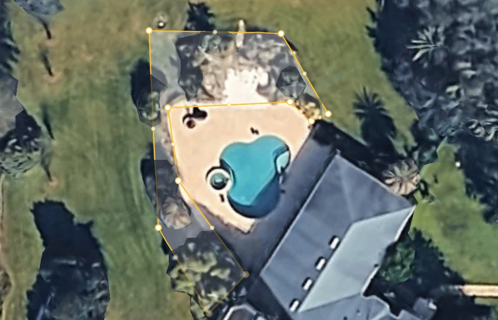 Phase 1 pool area aerial boundary